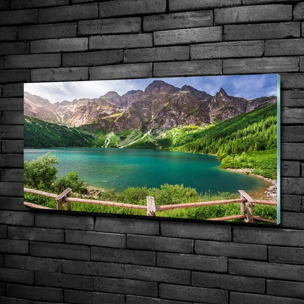 Moderní skleněný obraz z fotografie Mořské oko Tatry osh-91165160
