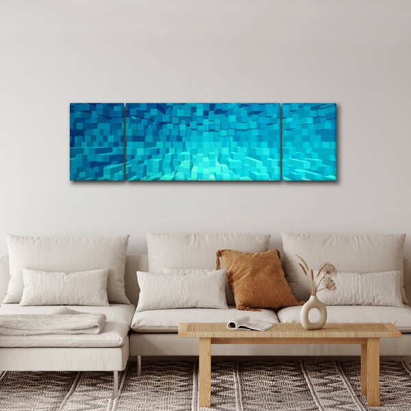 Obraz - abstraktní kostky (170x50 cm)