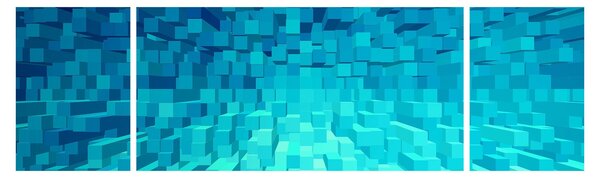 Obraz - abstraktní kostky (170x50 cm)