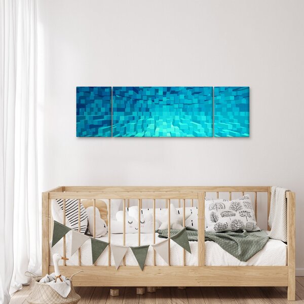 Obraz - abstraktní kostky (170x50 cm)