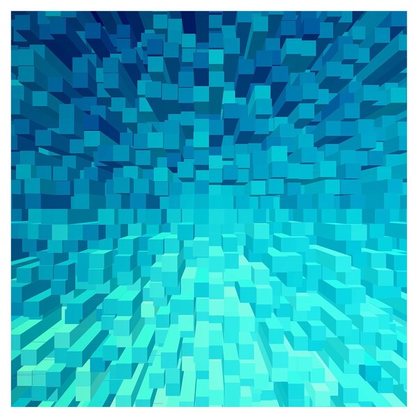 Obraz - abstraktní kostky (30x30 cm)