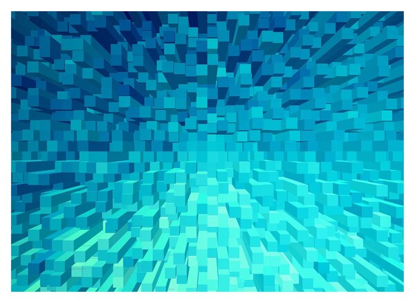 Obraz - abstraktní kostky (70x50 cm)
