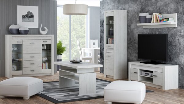 Obývací pokoj Nadia I, Osvětlení: bez osvětlení, Barva: kraft bílá 5902928481877