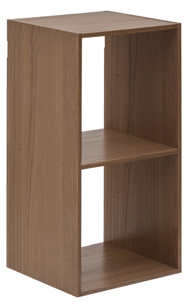 Modulární regál 2 přihrádky, 34,5 x 32 x 67,5 cm - hnědý