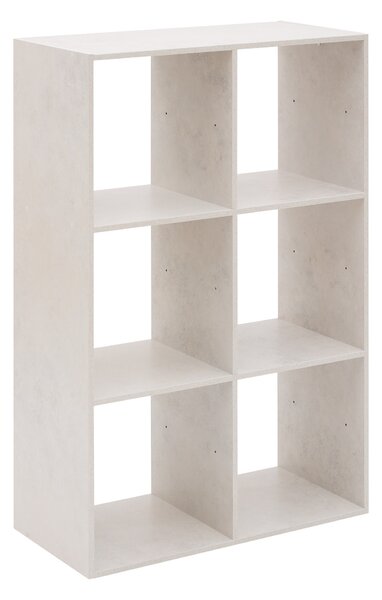 Modulární regál 6 přihrádek, 67,5 x 32 x 100,5 cm - béžový
