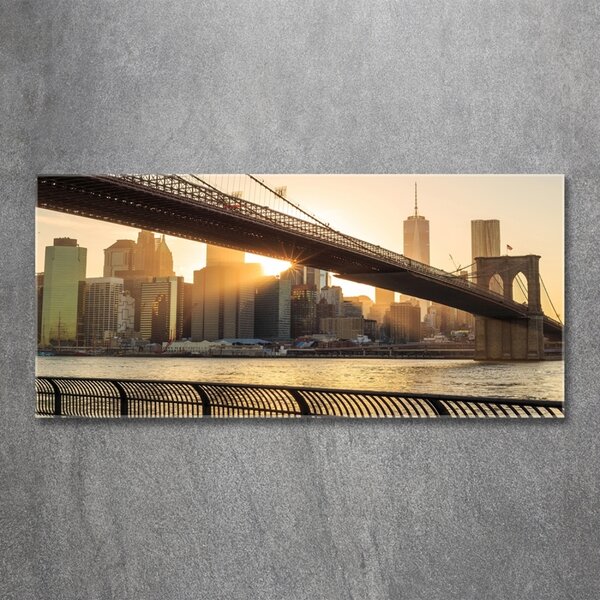 Foto obraz sklo tvrzené Brooklynský most osh-91387944