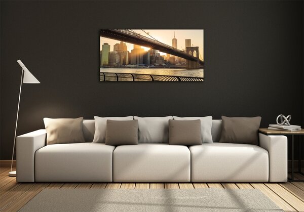 Foto obraz sklo tvrzené Brooklynský most osh-91387944