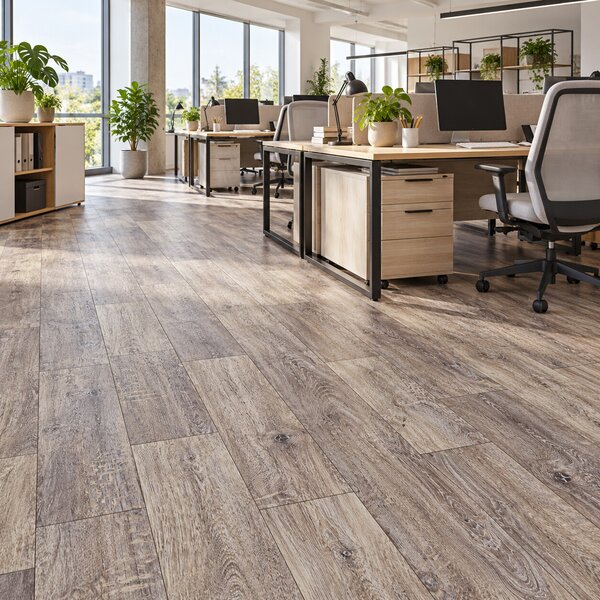 Beauflor, PVC podlaha - lino Texalino Supreme 916 M Texas Oak - dub, na míru, šíře 5m, hnědá, filc, chodba / předsíň