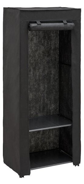 Textilní šatní skříň DRESSY, 70 x 45 x 165 cm - černý