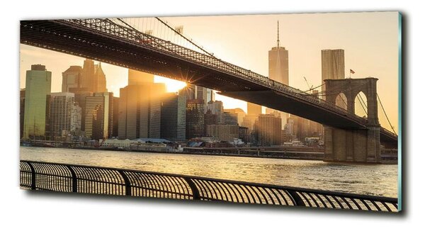 Foto obraz sklo tvrzené Brooklynský most osh-91387944