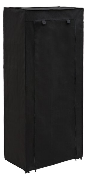 Textilní šatní skříň DRESSY, 70 x 45 x 165 cm - černý