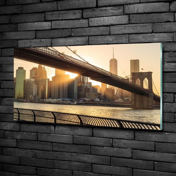Foto obraz sklo tvrzené Brooklynský most osh-91387944