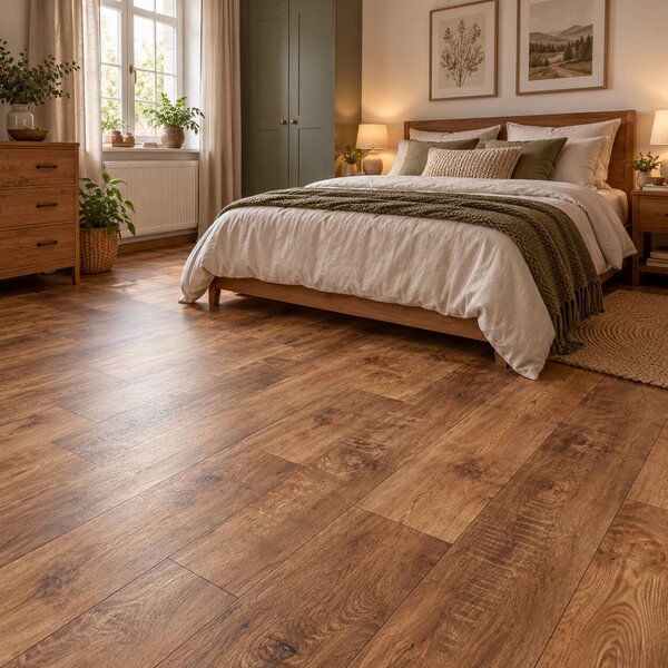 Beauflor, PVC podlaha - lino Texalino Supreme 7801 Valley Oak - dub, na míru, šíře 5m, hnědá, filc, chodba / předsíň