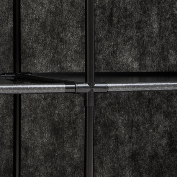 Textilní šatní skříň DRESSY s policí, 88 x 45 x 165 cm - černý