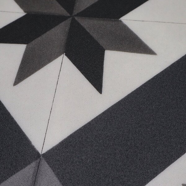 Gerflor, PVC podlaha - lino AladinTex Ultra 2226 Cordoba black/white, na míru, šíře 2m,4m, černobílá, filc, chodba / předsíň