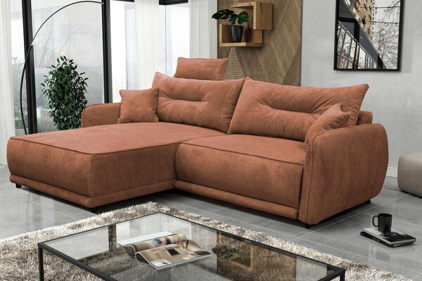 ROHOVÁ SEDAČKA, textil, rezavá MID.YOU - Sedací soupravy, Online Only