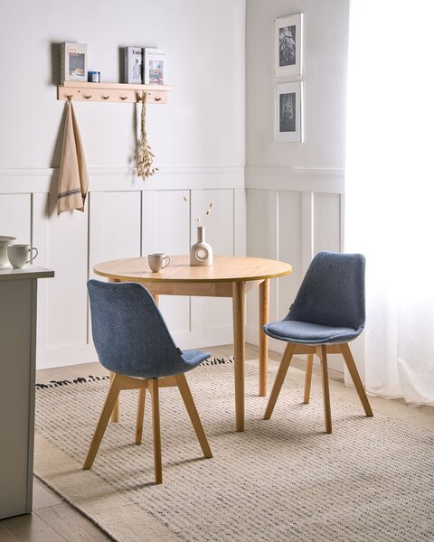 Sada 2 jídelních židlí DAKOTA II Tkanina Světle modrá