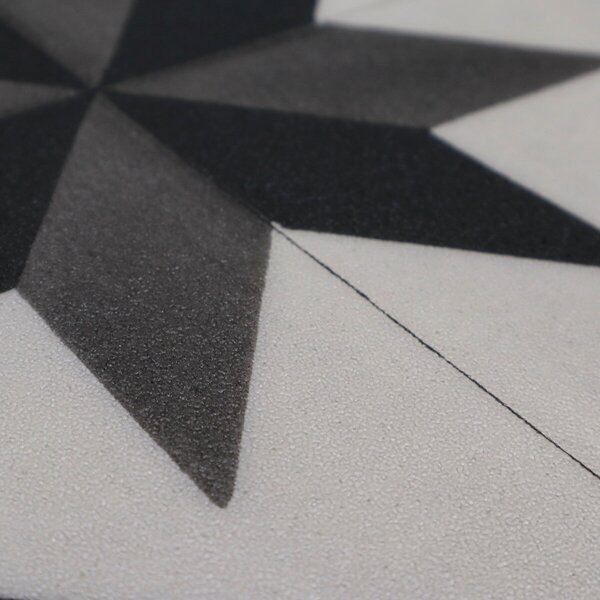 Gerflor, PVC podlaha - lino AladinTex Ultra 2226 Cordoba black/white, na míru, šíře 2m,4m, černobílá, filc, chodba / předsíň