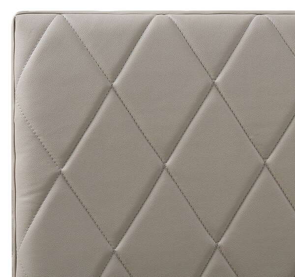 Postel s úložným prostorem Umělá kůže ROCHEFORT 180 x 200 cm Taupe