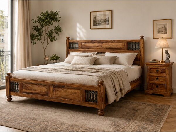 Postel Jali 160x200 z indického masivu palisandr