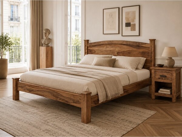Postel 160x200 Rami z indického masivu palisandr
