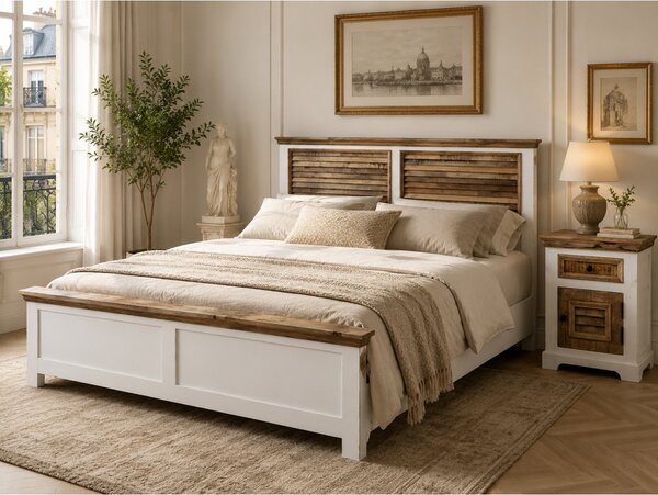 Postel Agni 180x200 z masivu mango