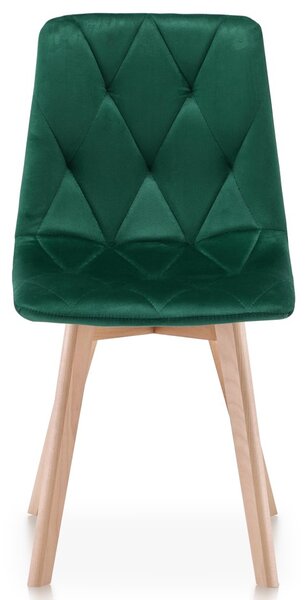 Jídelní židle NATASHA — masiv, samet, více barev Černá