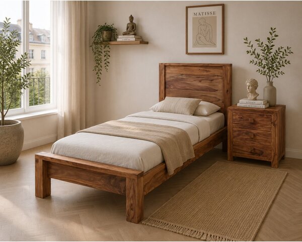 Postel Kali 90x200 z indického masivu palisandr