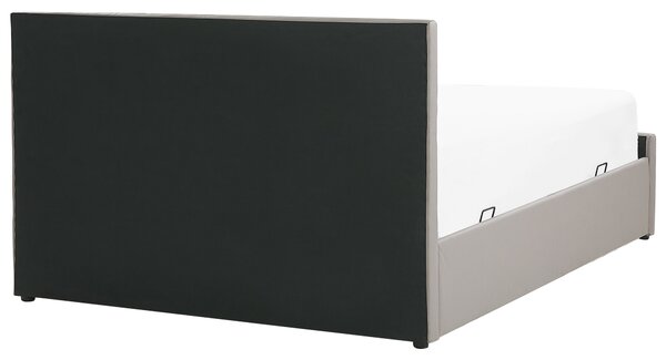 Postel s úložným prostorem Umělá kůže ROCHEFORT 180 x 200 cm Taupe