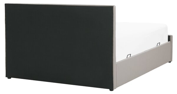 Postel s úložným prostorem Umělá kůže ROCHEFORT 160 x 200 cm Taupe