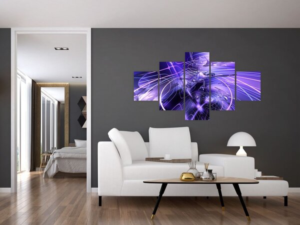 Obraz technické abstrakce (125x70 cm)