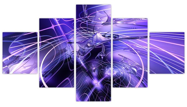 Obraz technické abstrakce (125x70 cm)