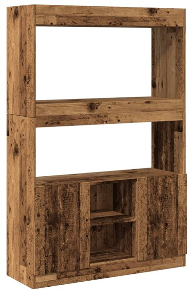 Skříň highboard old wood 92 x 33 x 140 cm kompozitní dřevo 3309616