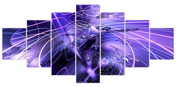 Obraz technické abstrakce (210x100 cm)