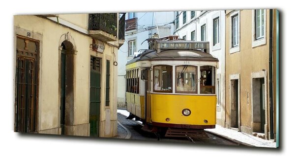 Foto obraz sklo tvrzené Tramvaj Lisabone osh-91921611