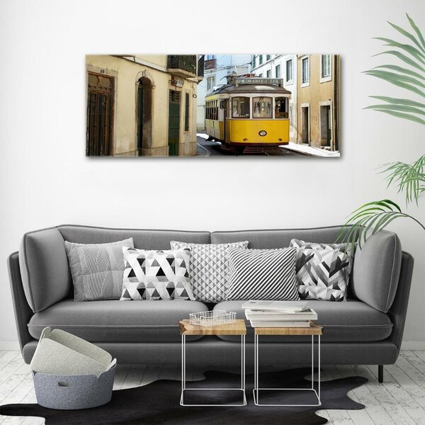 Foto obraz sklo tvrzené Tramvaj Lisabone osh-91921611