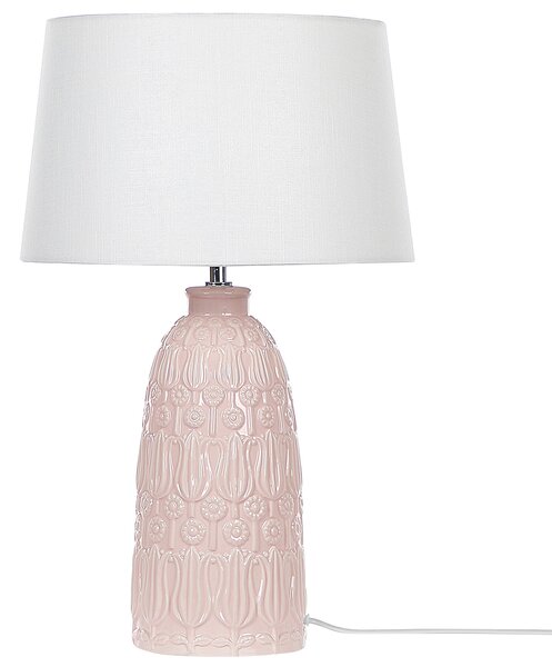 Stolní lampa ZARIMA Keramika Růžová