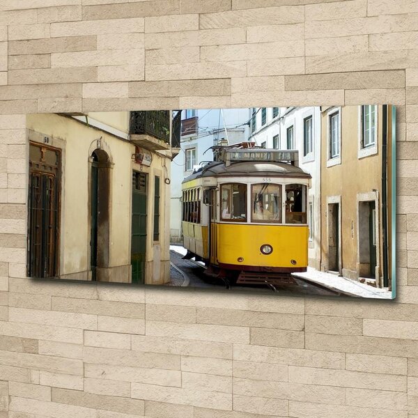 Foto obraz sklo tvrzené Tramvaj Lisabone osh-91921611