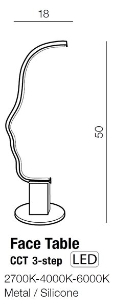 Designová stolní lampa Face – Dizajnový