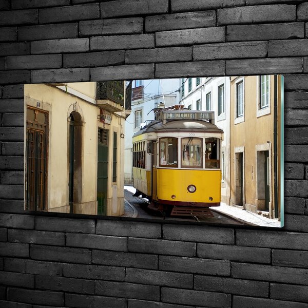 Foto obraz sklo tvrzené Tramvaj Lisabone osh-91921611