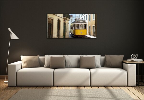 Foto obraz sklo tvrzené Tramvaj Lisabone osh-91921611
