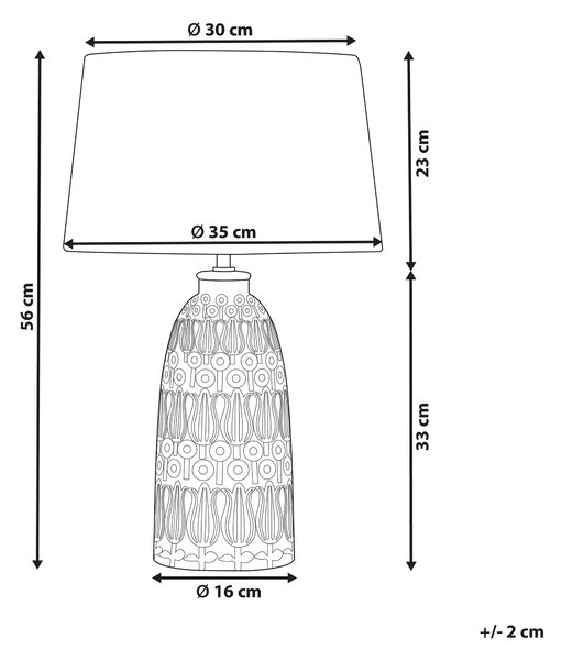Stolní lampa ZARIMA Keramika Růžová