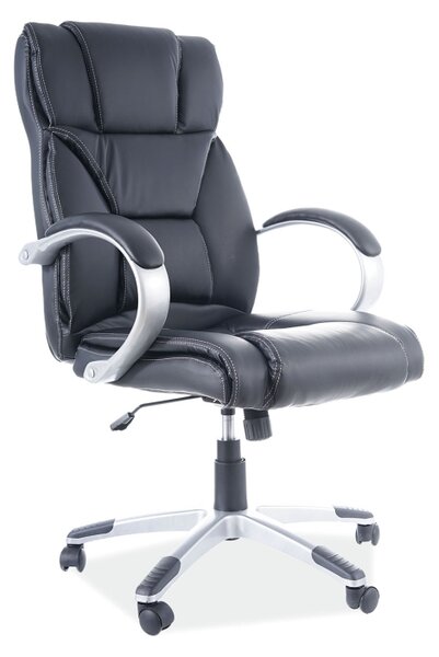 Kancelářská židle - Q-044, ekokůže, černá
