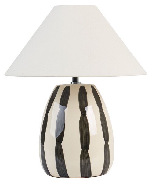 Stolní lampa LUCHETTI Keramika Černá/Bílá