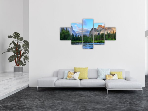 Obraz divoké horské krajiny (125x70 cm)