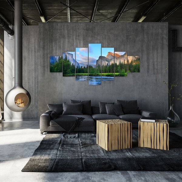 Obraz divoké horské krajiny (210x100 cm)