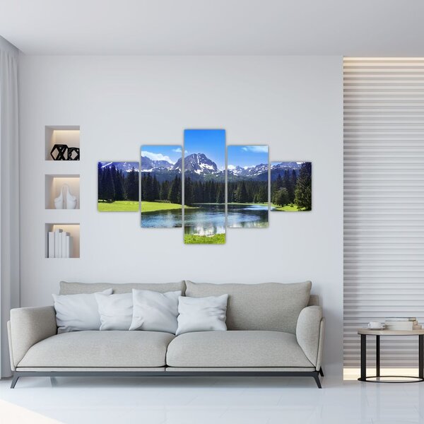Obraz - Zasněžené vrcholky hor (125x70 cm)