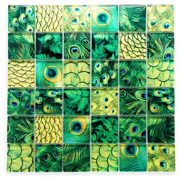 Skleněná mozaika podbarvená 48x48mm
