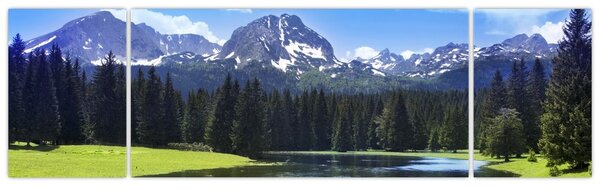 Obraz - Zasněžené vrcholky hor (170x50 cm)