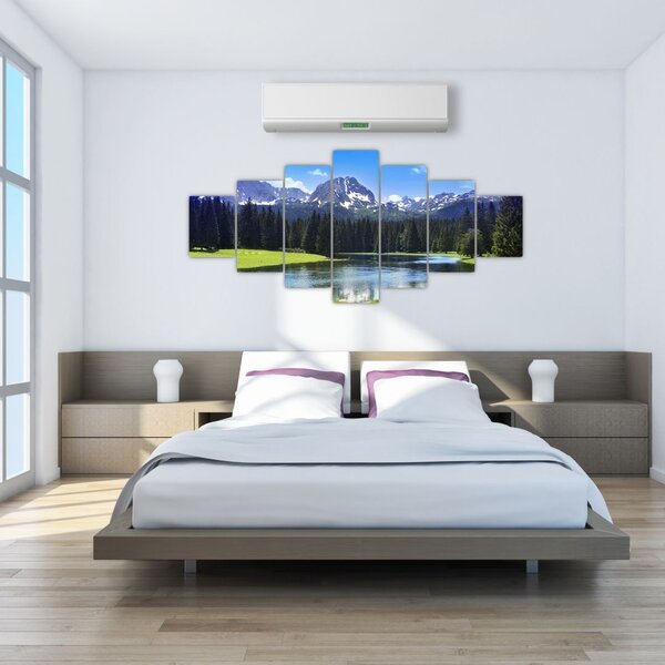 Obraz - Zasněžené vrcholky hor (210x100 cm)